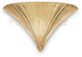 Santa applique in vetro 1 luce attacco e14 oro 38,5cm