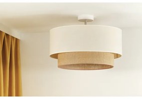 Duolla - Lampadario a plafone BOHO 1xE27/15W/230V diametro 45 cm color crema/marrone