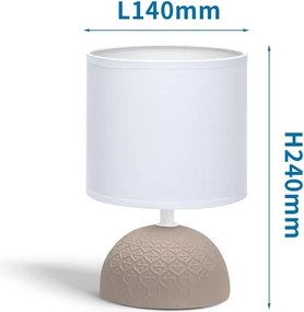 Aigostar - Lampada da tavolo 1xE14/40W/230V marrone/bianco