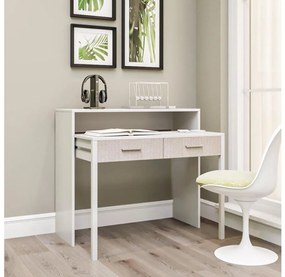 Tavolo da lavoro 88x99 cm bianco/beige