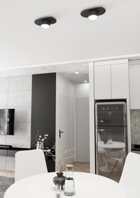 Lampada da soffitto in acciaio STILO 1 GX53 nera da interno