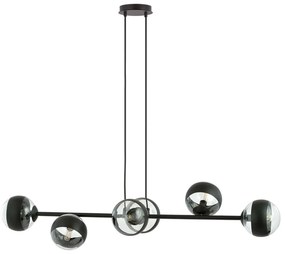 Lampadario Contemporaneo Durga Acciaio Nero 6 Luci E14 Ip20