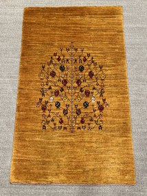 Loribaft Tappeto 80x130 Giallo (Iran) Annodato A Mano