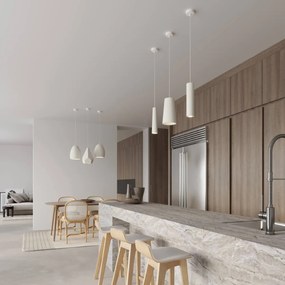 Lampada a Sospensione GULCAN E27 in Ceramica Bianca