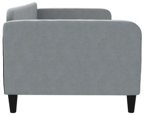 Letto da giorno grigio chiaro 90x200 cm in tessuto