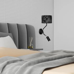 Lampada da parete SATINO 1xE27/40W/230V + 1xGU10/MR11/7W nero/grigio