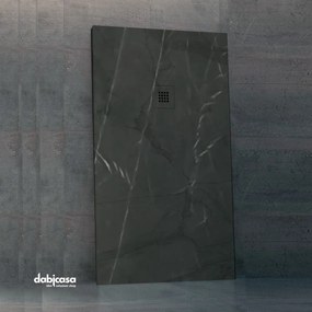 Zenon "Imagine" Piatto Doccia Effetto Pietra Marquina 80x140 h 2,5 Cm