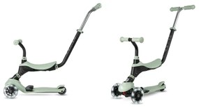 QPlay - Monopattino per bambini con ruote LED 5 in 1 SEMA PRO verde