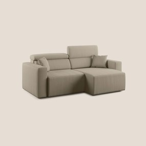 Orwell divano con seduta estraibile in microfibra smacchiabile T11 tortora 215 cm