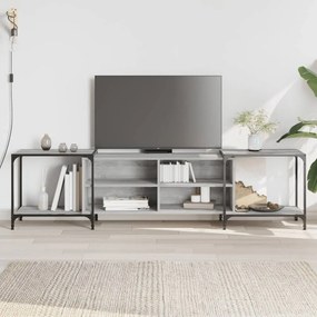 Mobile porta tv grigio sonoma 203x37x50 cm in legno multistrato