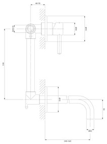 OMNIRES Y1215NCR - Rubinetto per lavabo da incasso Y cromo lucido