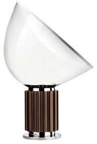 Flos Taccia PMMA Lampada da tavolo H.64 cm orientabile con dimmer a luce indiretta/riflessa in PMMA trasparente e alluminio bronzo