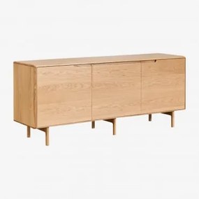 Credenza In Legno Di Rovere Treveris Marrone Quercia - Sklum