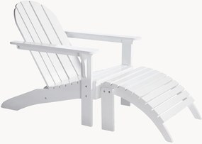 Sedia a sdraio da giardino in mogano fatta a mano con sgabello Adirondack