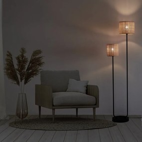 Lampada da terra Carvi in rattan, H 161 cm, E27 2xMAX40W INSPIRE