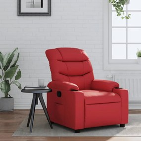 Poltrona Reclinabile Rossa İn Similpelle /