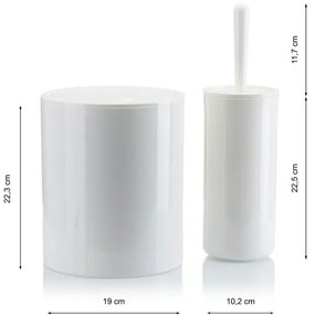 Set da bagno CARMEN 5 pz bianco