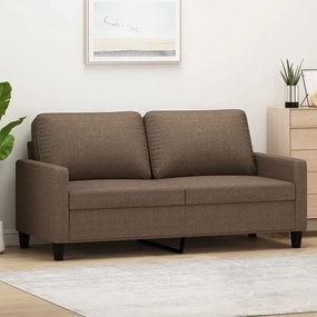 Divano A 2 Posti Marrone 140 Cm İn Tessuto /