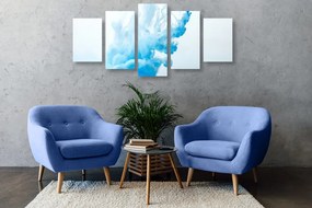 Quadri 5 pezzi – Inchiostro blu nell'acqua