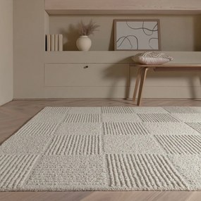 Tappeto in lana avorio tessuto a mano 200x290 cm Zennith Grid - Asiatic Carpets