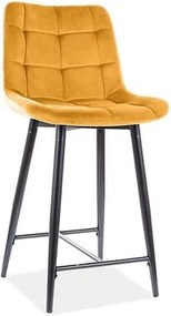 Sgabello da bar Chic H-2 in giallo/nero - H92 cm