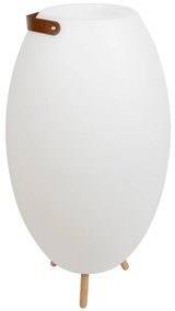 Lampada da terra bianca 72,5 cm con LED e altoparlante dimmerabile RGBW IP44 con telecomando - Apolo