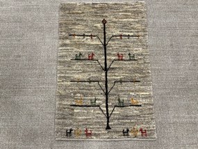 Gabbeh Tappeto 60 x 90 Grigio (Iran) Annodato A Mano
