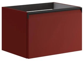 Mobile da bagno sotto lavabo Fusion rosso opaco L 59.5 x H 40 x P 45.5 cm 1 cassetto, lavabo non incluso