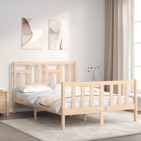 Letto Senza Materasso 140x190 Cm İn Legno Massello Di Pino /