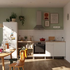 Cucina in kit DELINIA Eleki bianco 4 basi L 240 cm