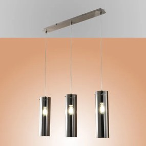 Fabas Luce -  Sintesi SP 3L  - Lampada a sospensione da tre luci in tubolare di vetro