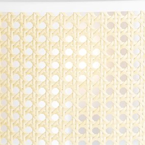 Lampada da terra orientale bianca con rattan 40 cm - Akira