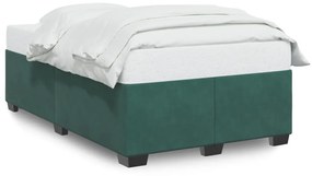 Giroletto Senza Materasso Verde Scuro 120x200 Cm İn Velluto /