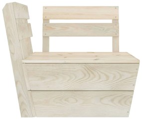 Set divani da giardino su pallet 11 pz in legno abete impregnato