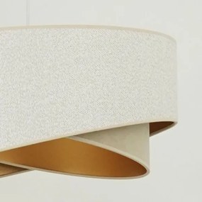 Brilagi - Lampadario LED a sospensione con filo LYRA 1xE27/15W/230V bianco/beige/oro