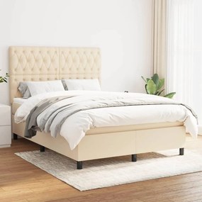 Giroletto A Molle Con Materasso Crema 140x19 Cm İn Tessuto /