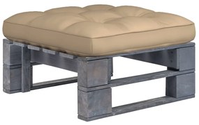 Ottomana da Giardino Pallet in Legno di Pino Impregnato Grigio 3066412