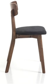 Sedie da pranzo in legno di noce Varm - Tomasucci