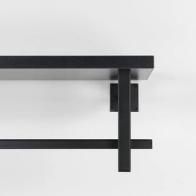 Attaccapanni da parete nero in metallo con scaffale 76 cm Simplon – Spinder Design