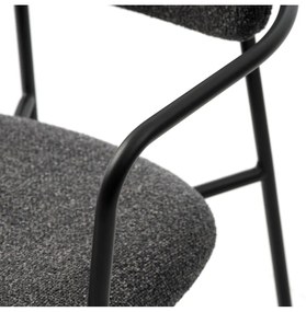 Sedia da pranzo grigio scuro Zama - Unique Furniture