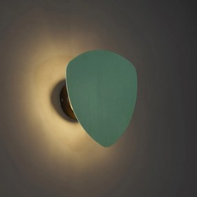 Lampada da parete di design verde organico 20 cm 2 luci - Pulley