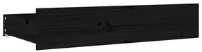 Cassettoni da letto 4 pz in legno massello di pino nero
