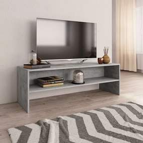 Mobile Porta Tv Grigio Cemento 120x40x40cm İn Legno Multistrato /