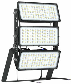 Faro Modulare LED 600W IP66, 167lm/W, Dimmerabile DALI - INVENTRONICS Colore  Bianco Naturale 4.000K, Scegli l'angolo di illuminazione 30°, Scegli le staffe dei moduli Orientabili