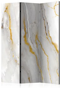 Paravento separè Pietra nobile (3-parti) - sfondo con testura di marmo chiaro