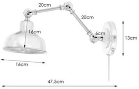 Markslöjd 108115 - Applique GRIMSTAD 1xE27/60W/230V