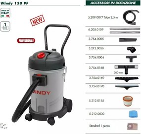 Aspirapolvere-Aspiraliquidi Lavor Windy 130pf Professionale - Promo -