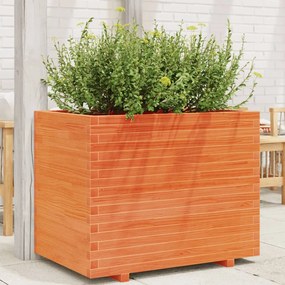 Fioriera Giardino Marrone Cera 90x60x72 Cm Legno Massello Pino /