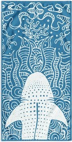 Telo mare blu 90x180 cm Shark - DecoKing
