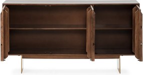 Cassettiera marrone in mango massiccio 145x76x40 cm Trisha – MOME